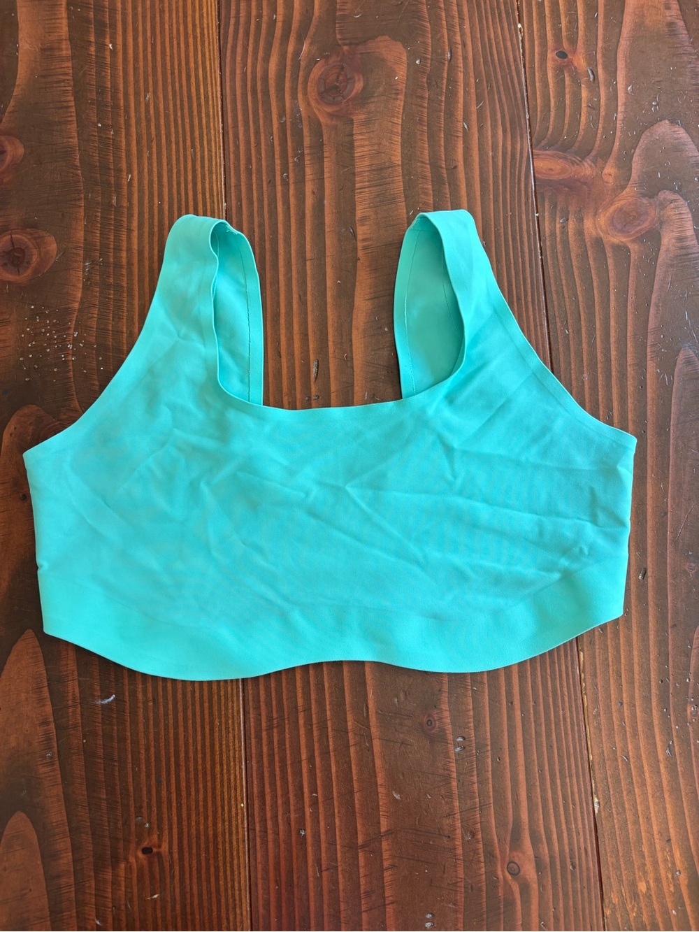 Everyday Scoop-Neck Bralette in Aqua Seamless Unpadded fits 34 C/D L-XL